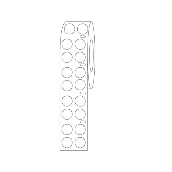 Nevs Dir.Thermal Cryo Label 9.5mm Dots for 1.5mlTubes/Vials White Roll Form LDTC-38-4-W - main